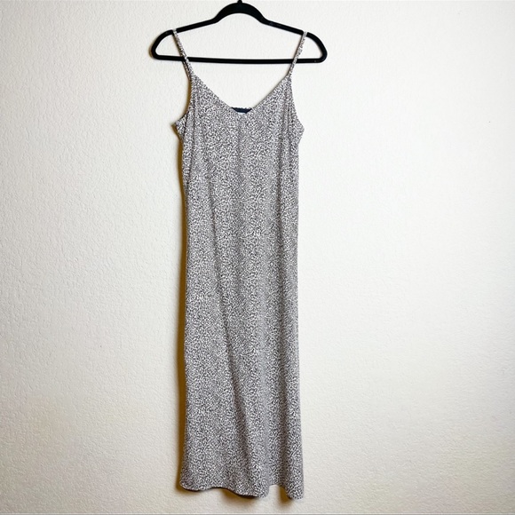 Jenni Kayne Leopard Slip Dress Midi Black Tan Size Extra Small XS - Picture 2 of 6